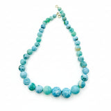 Larimar Bead Necklace in 925 Sterling Hook, Exclusive Jewelry Gift for Women