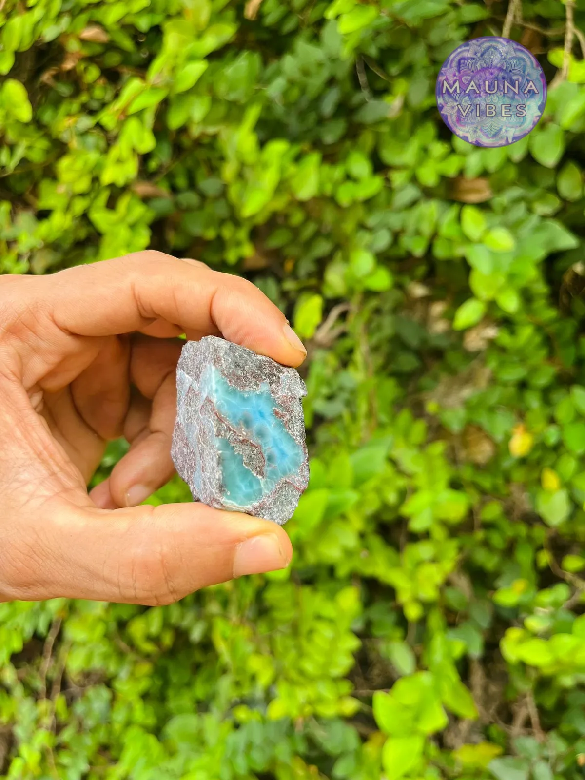 Larimar Slab Set – 182.9g Raw & Polished Larimar from The Dominican Republic