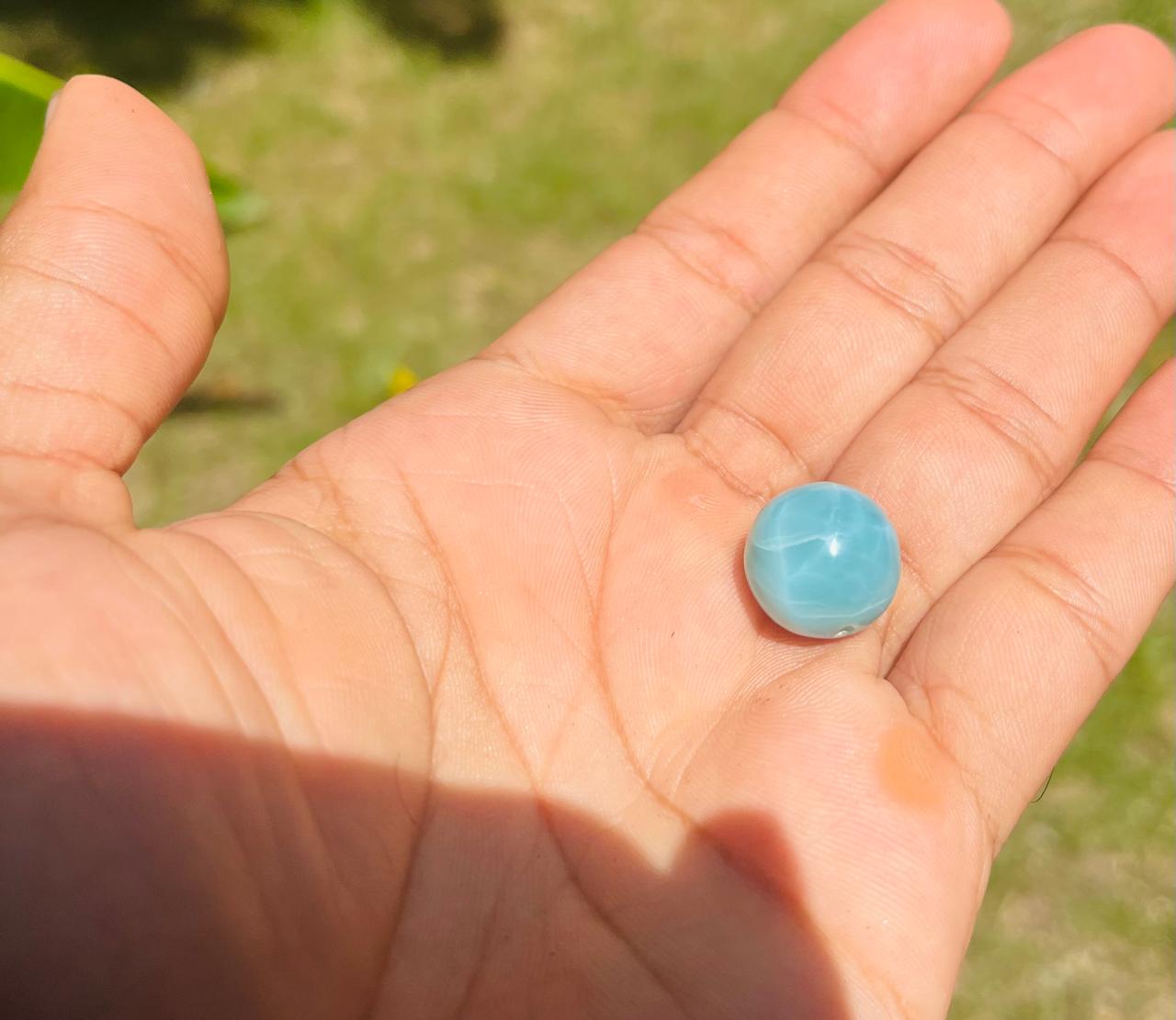 Natural Larimar Beads from Dominican Republic – 7mm to 20mm Drilled Beads for Jewelry Making, Bracelets & Necklaces | Wholesale High-Quality