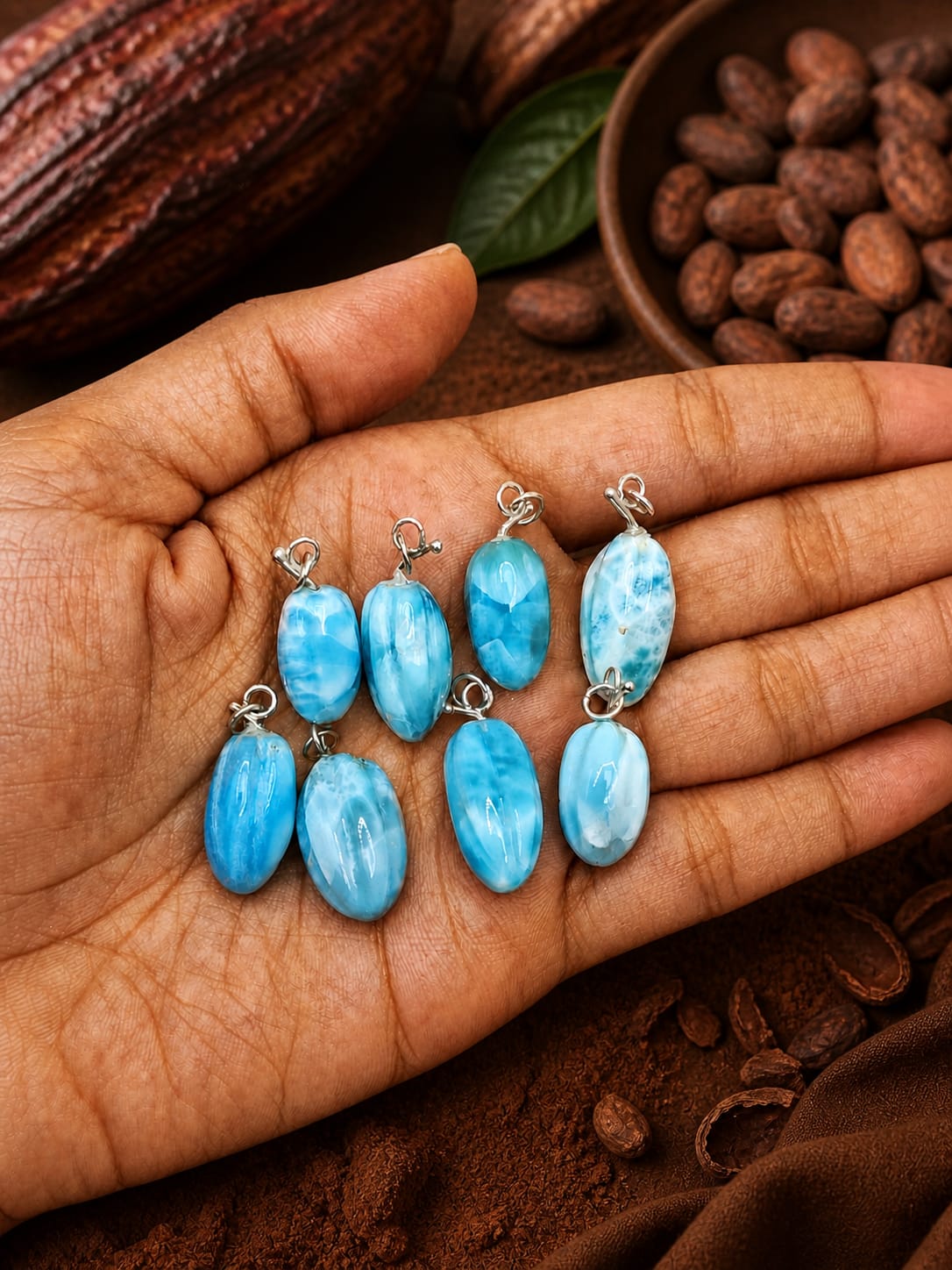 Larimar Stone From The Dominican Republic 🇩🇴 By Mauna Vibes