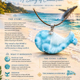 Larimar Whale Pendant in 925 Sterling Silver