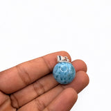 Larimar Bead Pendant with Silver Bail