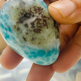 Larimar Egg: Dominican Blue Gemstone for Reiki or Crystal Decor