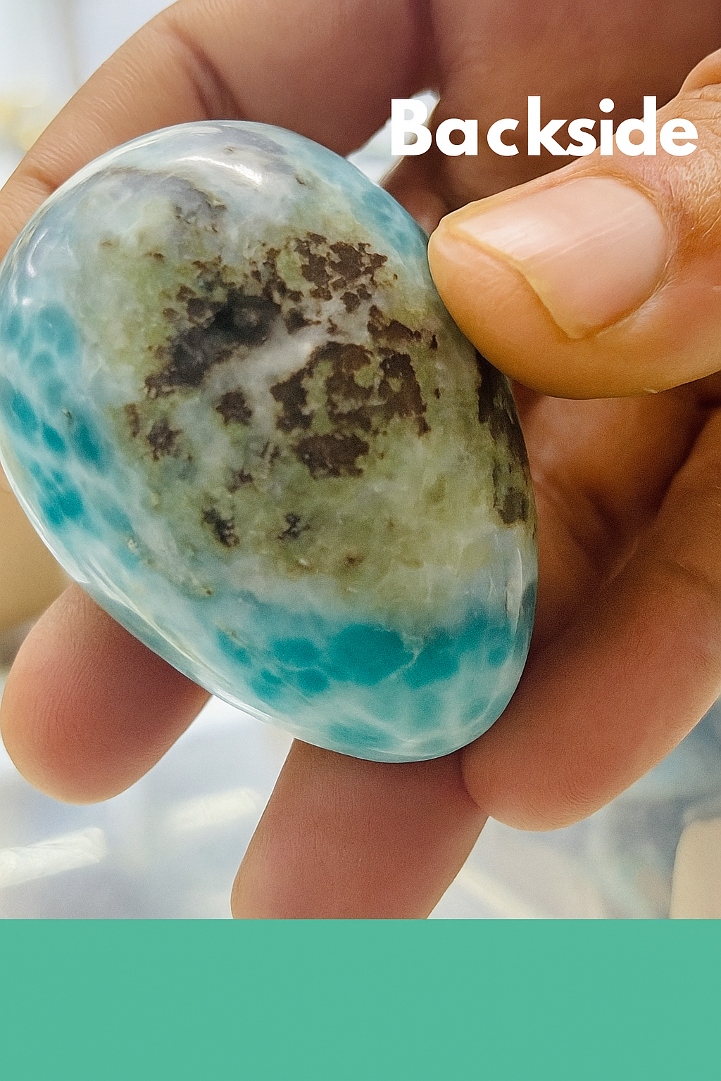 Larimar Egg: Dominican Blue Gemstone for Reiki or Crystal Decor
