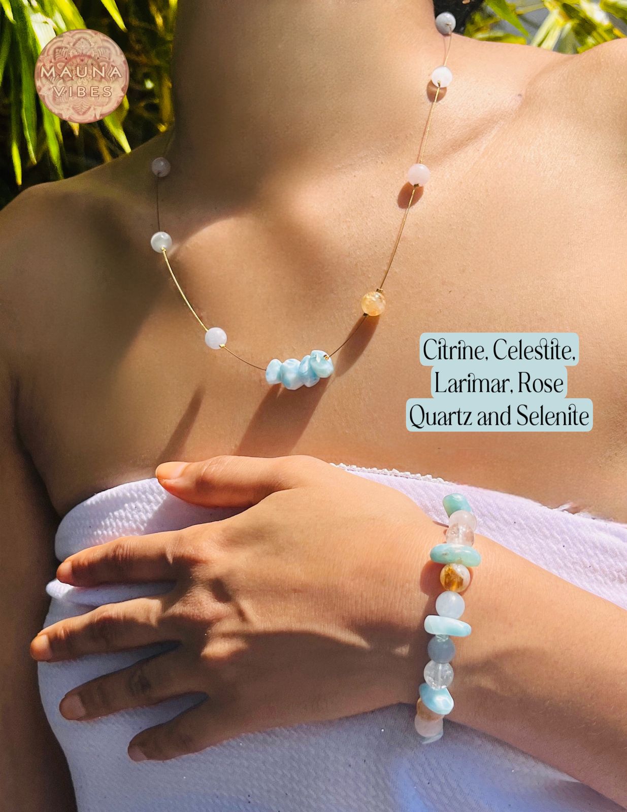 Stella Maris Collection – Caribbean Boho Jewelry for Women | Larimar, Citrine, Seashell | Perfect for Beach, Festivals & Summer Parties