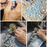 Larimar Stone Necklace – AAA Natural Super Blue Dominican Stone for Men & Women