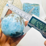 Larimar Sphere, 387g Dominican Stone Crystal Ball for Home Decor & Collectors