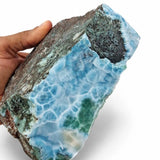Massive Larimar Stone Slab – 3,278.9g AAA Grade Collector Museum Specimen