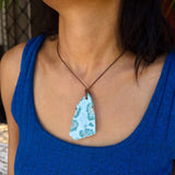 Dominican Larimar necklace, additional view, for everyday wear, Mauna Vibes