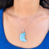 AAA grade Dominican Larimar pendant in 925 sterling silver, additional view, for everyday wear, Mauna Vibes