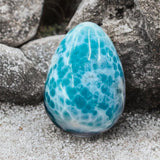 Larimar Egg: Dominican Blue Gemstone for Reiki or Crystal Decor