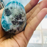 Larimar Egg: Dominican Blue Gemstone for Reiki or Crystal Decor