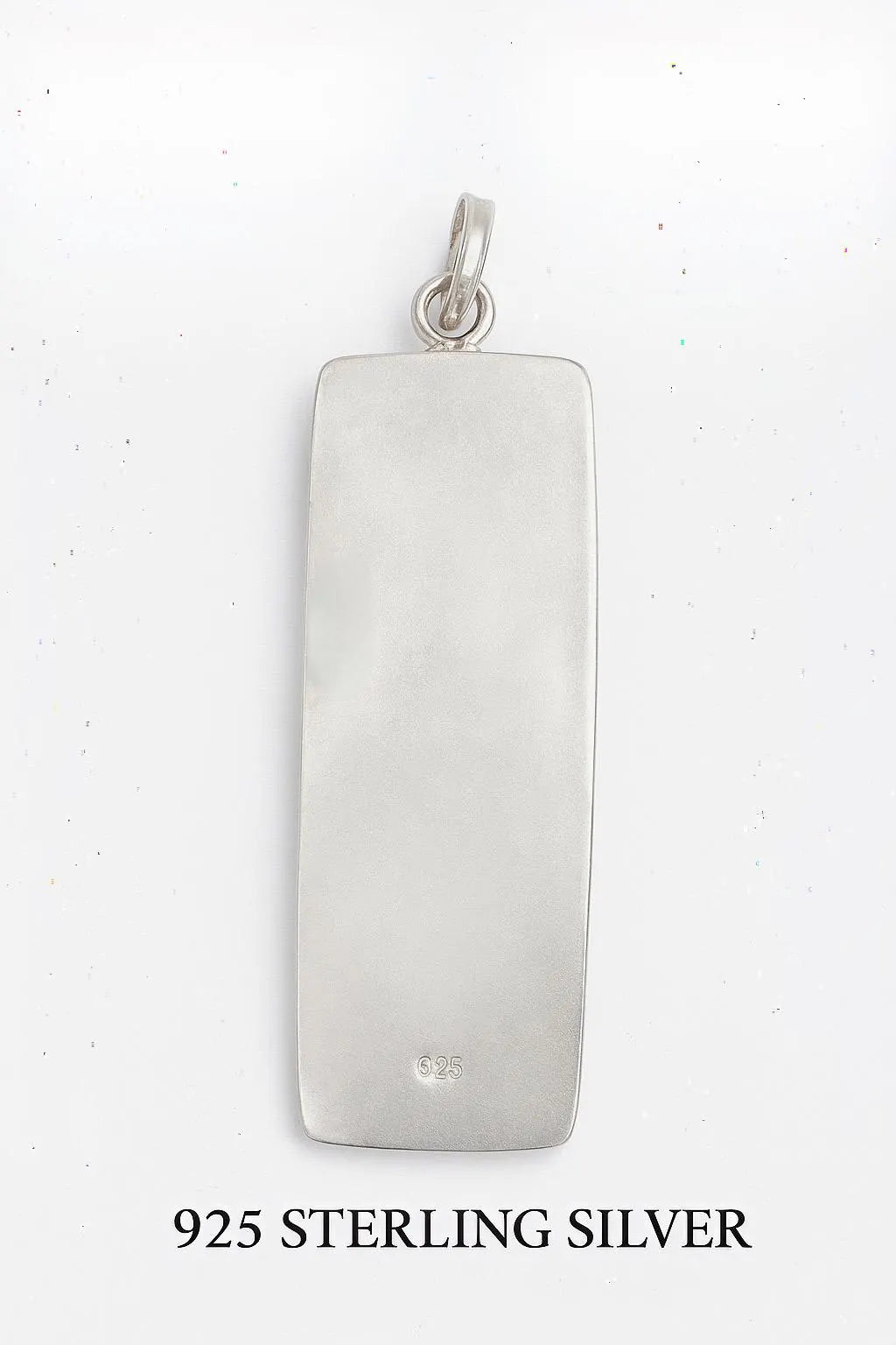 Larimar Rectangle Pendant 925 Silver | Dominican Blue Gemstone Necklace Jewelry Gift