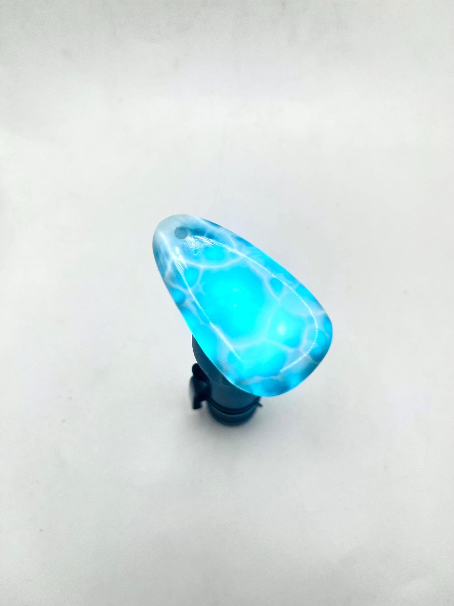 AAA+ Larimar Necklace, Intense Blue Dominican Gemstone Pendant, Webbing Pattern, Unisex Cord