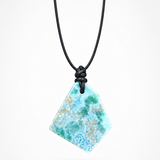 Larimar Stone Unisex Cord Necklace