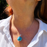 a larimar bead necklace