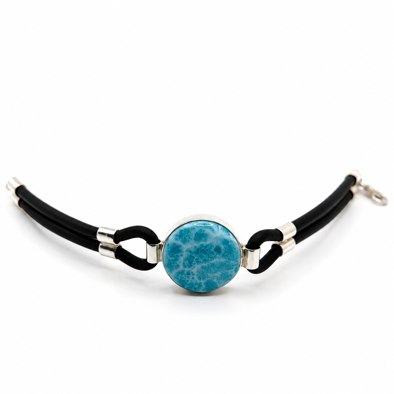 a larimar round bracelet