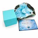 Larimar Moon Pendant - 925 Sterling Silver