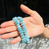 Larimar Stone Chip Bracelet