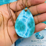 Larimar Stone Necklace – High-Grade AAA Natural Dominican Larimar | Azul Collection #1