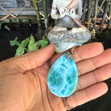 Larimar Stone Necklace – High-Grade AAA Natural Dominican Larimar | Azul Collection #1