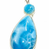 AAA Larimar Teardrop Pendant Necklace