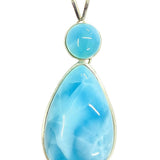 AAA Larimar Teardrop Pendant Necklace