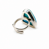 AAA Larimar Triangle Ring – 925 Sterling Silver