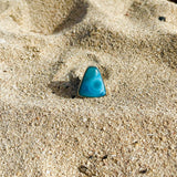 AAA Larimar Triangle Ring – 925 Sterling Silver
