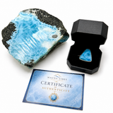 AAA Larimar Triangle Ring – 925 Sterling Silver