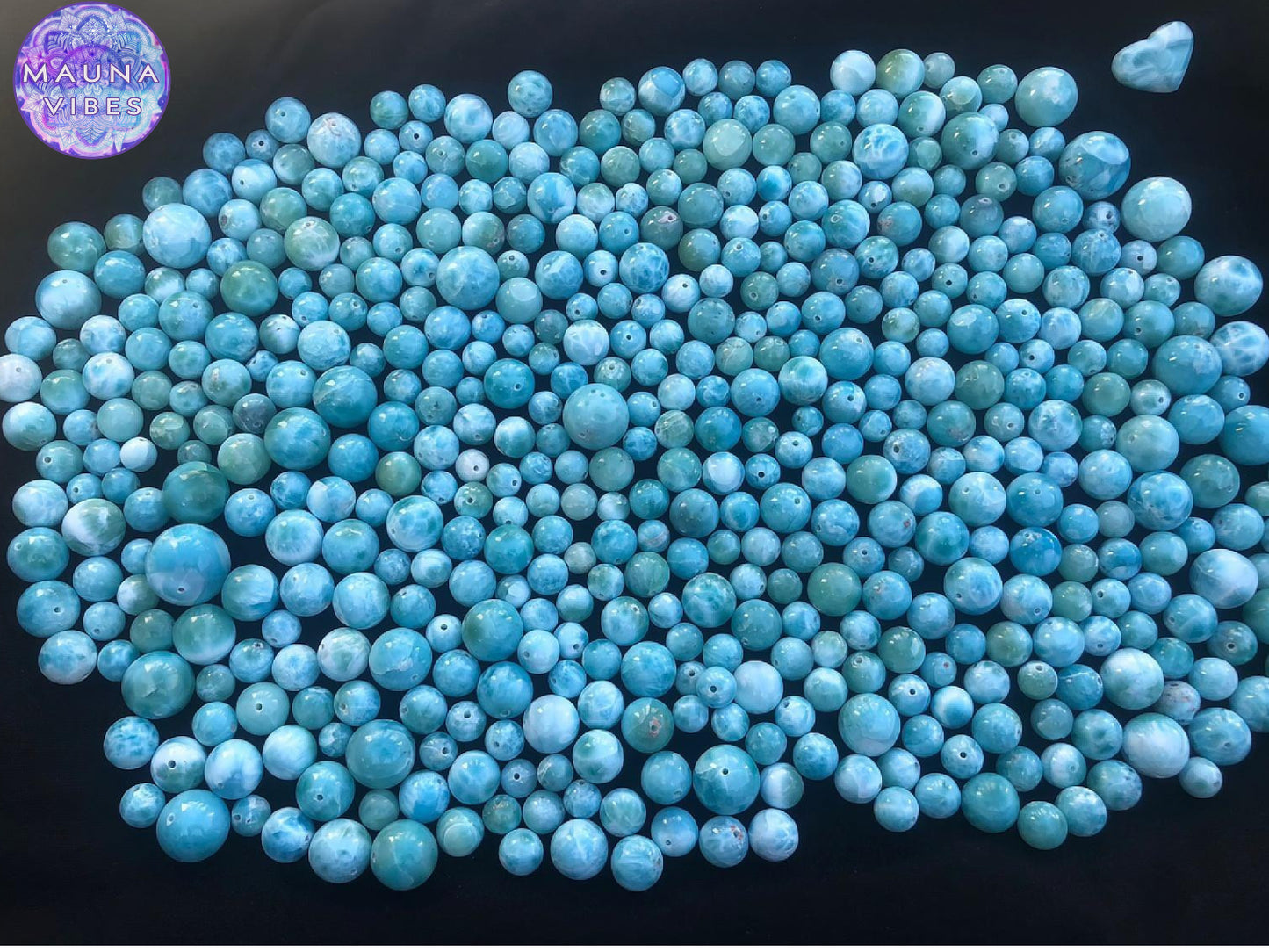 Natural Larimar Beads from Dominican Republic – 7mm to 20mm Drilled Beads for Jewelry Making, Bracelets & Necklaces | Wholesale High-Quality