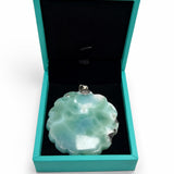 Larimar Flower Pendant in 925 Sterling Silver