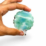 Larimar Flower Pendant in 925 Sterling Silver