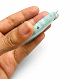 Larimar Flower Pendant in 925 Sterling Silver