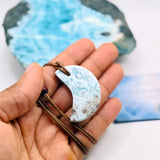 Larimar Moon Necklace