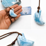 Larimar Moon Necklace