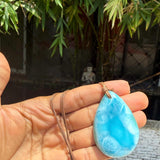 Larimar Stone Necklace – High-Grade AAA Natural Dominican Larimar | Azul Collection #1