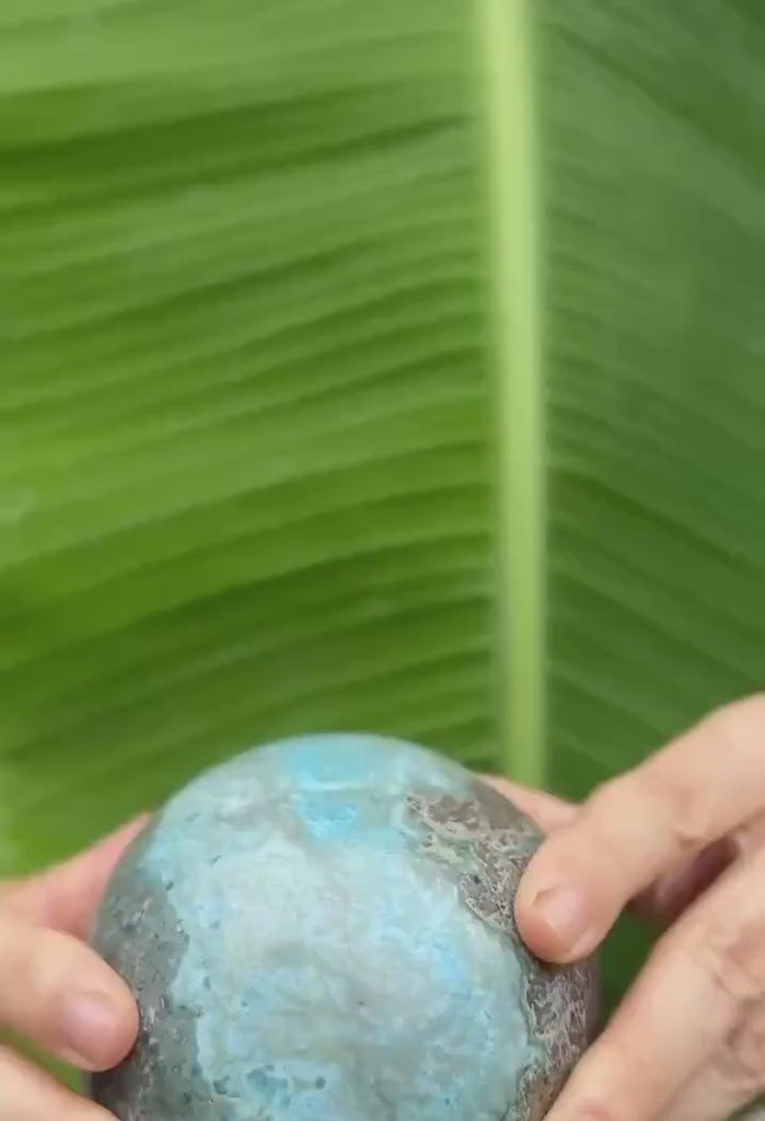 a larimar sphere crystal ball