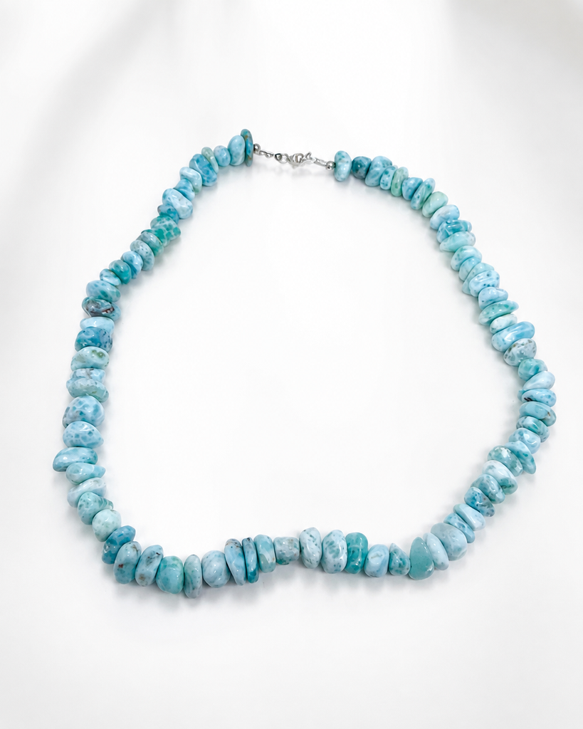 larimar chip necklace