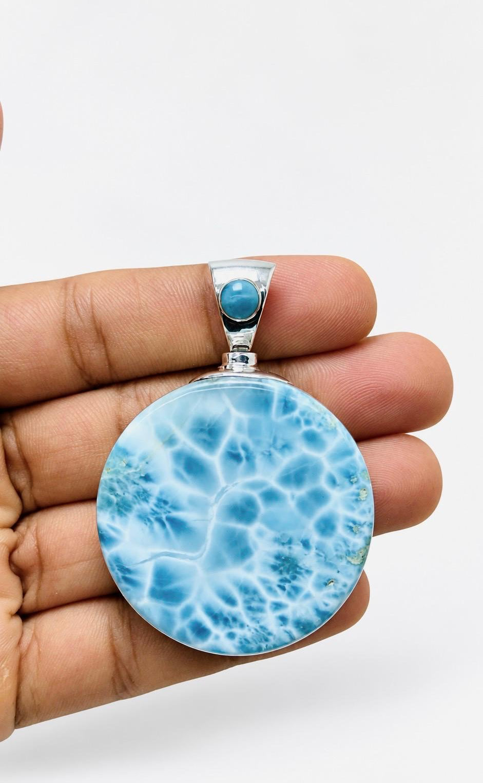Round Larimar Necklace