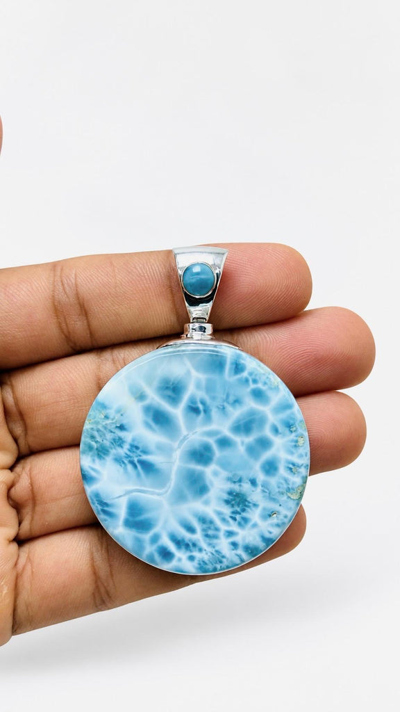 Round Larimar Necklace