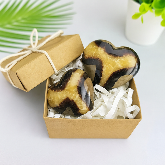 Cristal de corazón septariano natural: piedra curativa única para protección, conexión a tierra y energía positiva.