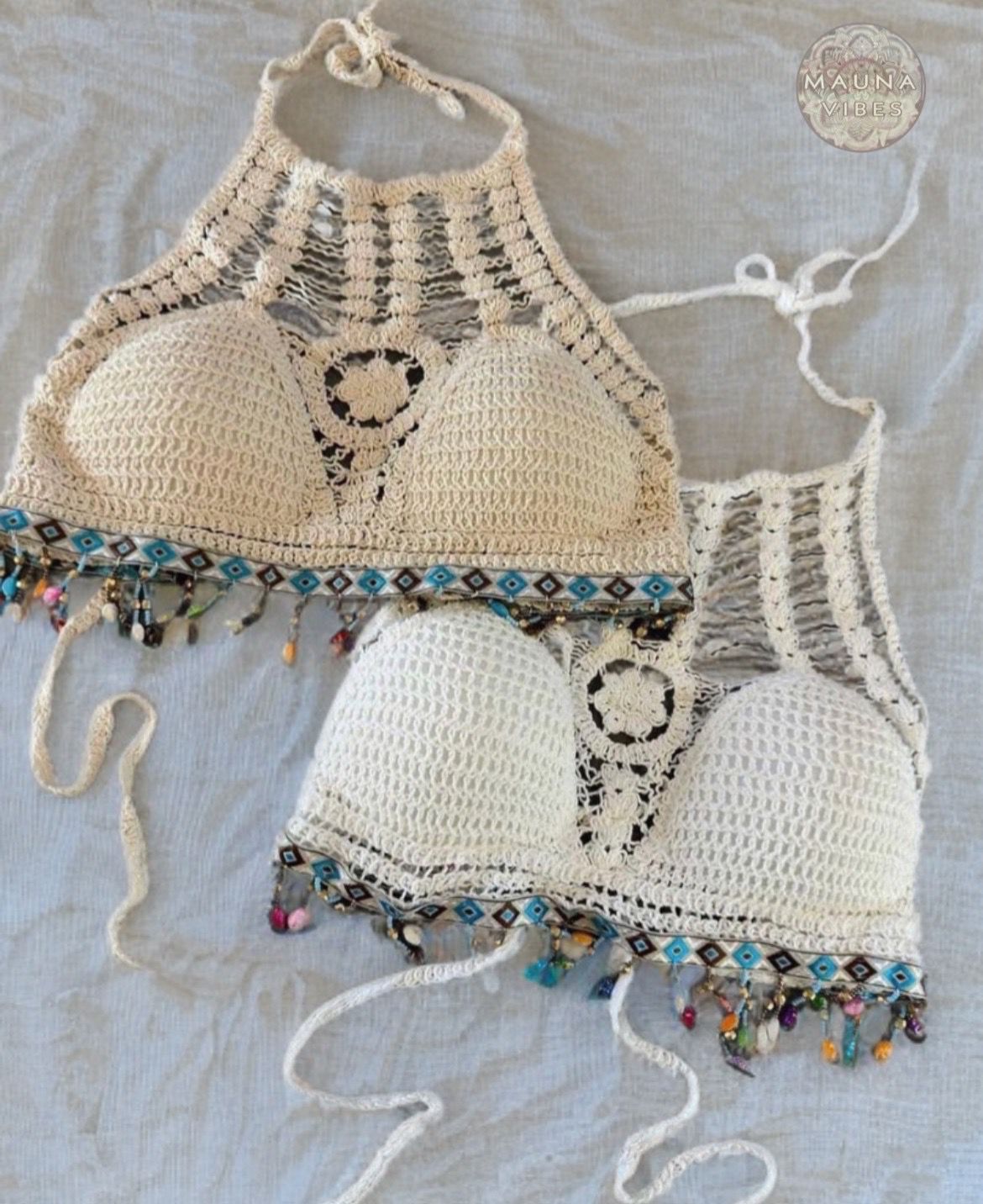Top playero bohemio para mujer: top de punto ligero para verano, playa, festivales y eventos | Estilo bohemio y chic informal | Perfecto para días soleados
